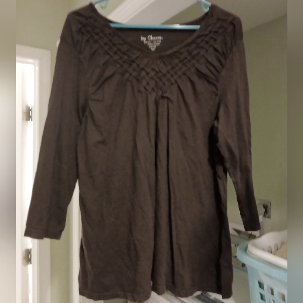 Chico's Brown Long Sleeve Top